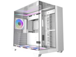 Darkflash TH285 számítógépház + 4 ventilátor (fehér) (TH285 WHITE)